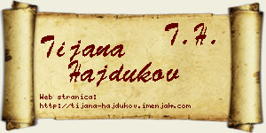 Tijana Hajdukov vizit kartica